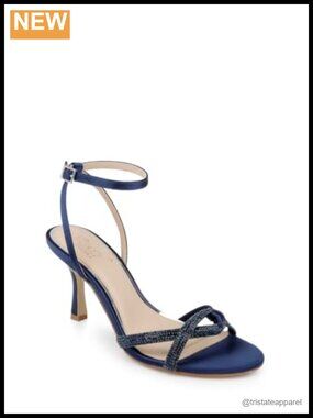 Suede Satin Stiletto Heel Ankle Strap Formal Sandals